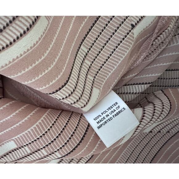 Allison Joy XS 100% Polyester Pink Striped Blouse - Picture 5 of 8